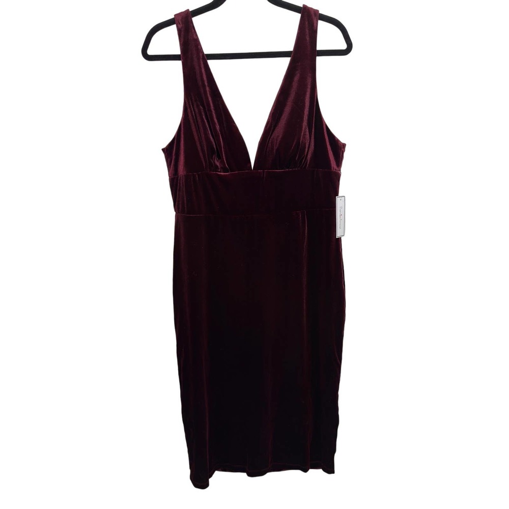 Women's size 16 Velvet‎ Dress Premier Amour burgundy